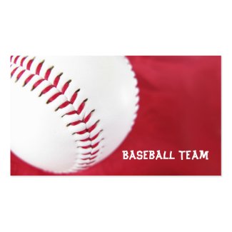 Baseball Team Business Cards
