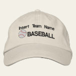 Baseball Team Embroidered Hat