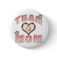 Baseball Team Mom button