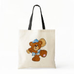 Baseball Teddy Bear Tote Bags