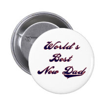 Baseball Text World's Best New Dad Buttons