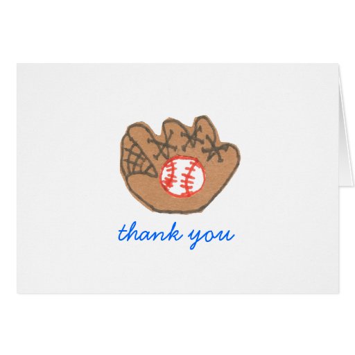 Baseball thank-you card | Zazzle
