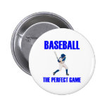 Baseball the Perfect Game Blue Print Buttons
