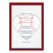 Baseball Theme Wedding Invitations