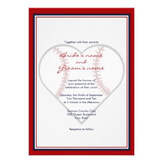 Baseball Theme Wedding Invitations