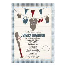 Baseball Themed Baby Shower Invitations | Zazzle