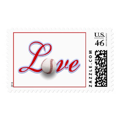 Baseball Themed Wedding Sports Themed Wedding Postage Stamps by TDSwhite