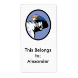 baseball throw pitcher  vector illustration shipping labels