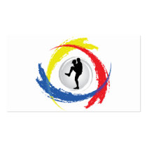 Baseball Tricolor Emblem Business Card Templates
