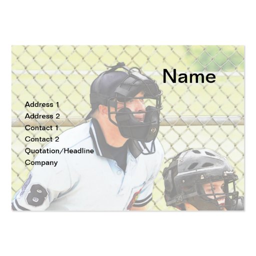 baseball umpire business card template (front side)