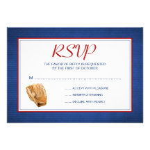 Baseball Wedding RSVP Response Card