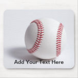 Baseball White Mousepad Baseball White Mousepad