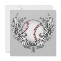 Baseball Wings Invitation