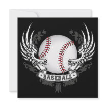 Baseball Wings Invitation
