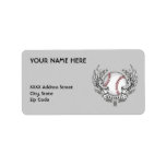 Baseball Wings Personalized Address Labels