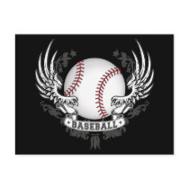 Baseball Wings Postcard