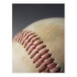 Baseball with impact mark. postcard