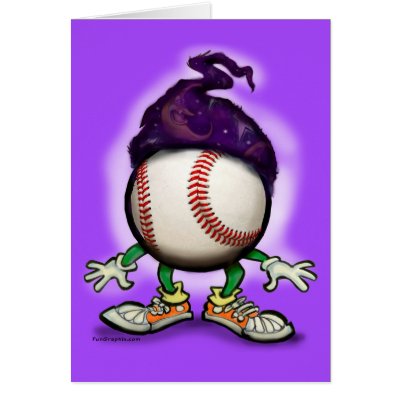 Baseball Wizard Greeting Cards by FunGraphix