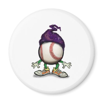 Baseball Wizard Fridge Magnets by FunGraphix