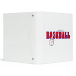 Baseball Word & Ball Logo Vinyl Binder