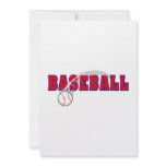 Baseball Word & Ball Logo Personalized Invite