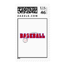 Baseball Word & Ball Logo Stamp