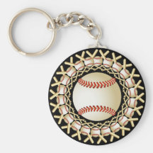 BASEBALLS AND BATS KEYCHAINS