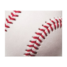 Baseballs - Customize Baseball Background Template Canvas Prints