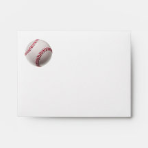 Baseballs - Customize Baseball Background Template Envelopes