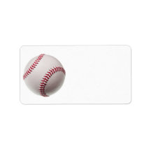 Baseballs - Customize Baseball Background Template Personalized Address Labels