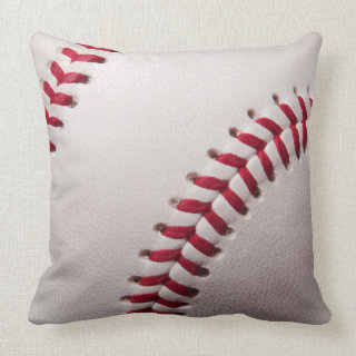 Baseballs - Customize Baseball Background Template Throw Pillows