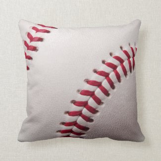 Baseballs - Customize Baseball Background Template Throw Pillows