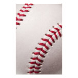 Baseballs - Customize Baseball Background Template Stationery Paper