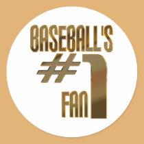 Baseball's Number One Fan stickers