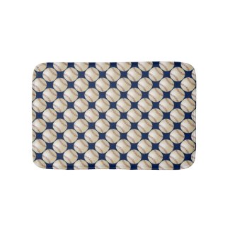 Baseballs on Diagonal Choose Your Color Bath Mat