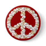 Baseballs Peace Sign Pins