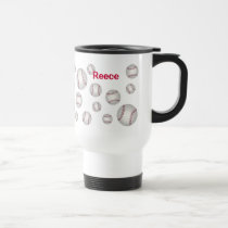 Baseballs Sports Lover Personalized Steel Mug mugs