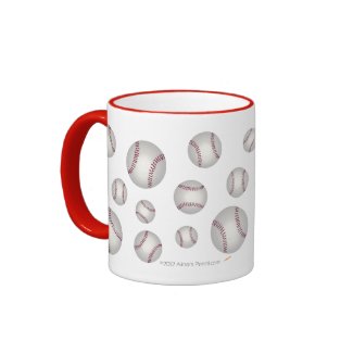 Baseballs Sports Lover Red Ringer Mug