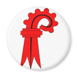 Basel, Switzerland flag Fridge Magnets