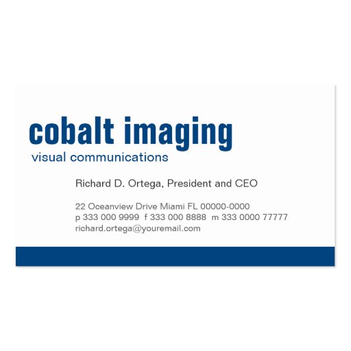 Baseline Panel Cobalt Business Cards
