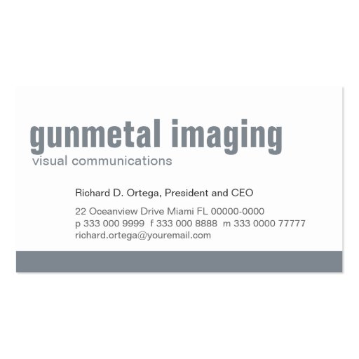 Baseline Panel Gunmetal Business Card