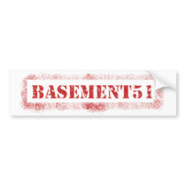 Basement51 Sticker bumper stickers by Mr_Johnson Basement51 Sticker bumper stickers