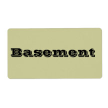 Basement Moving Labels in Cement Beige