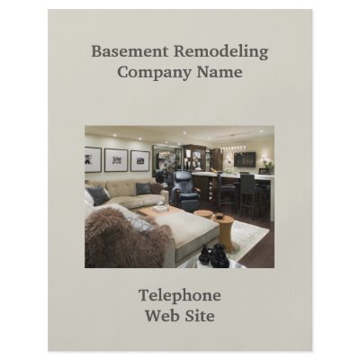Basement Remodeler  Business Flyer by josephspallone