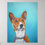 basenji art print