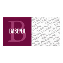 Basenji Breed Monogram Design Photo Greeting Card