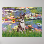 Basenji (brindle 5) - Lilies 2 Print