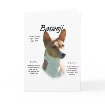 Basenji (chestnut) History Design Greeting Card