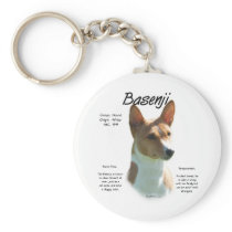 Basenji (chestnut) History Design Key Chains