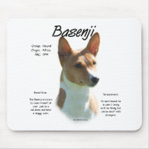 Basenji (chestnut) History Design Mouse Pads